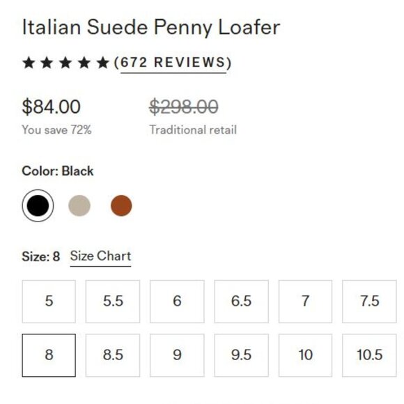 Quince Italian Suede Penny Loafer, Black (8) - Picture 4 of 7